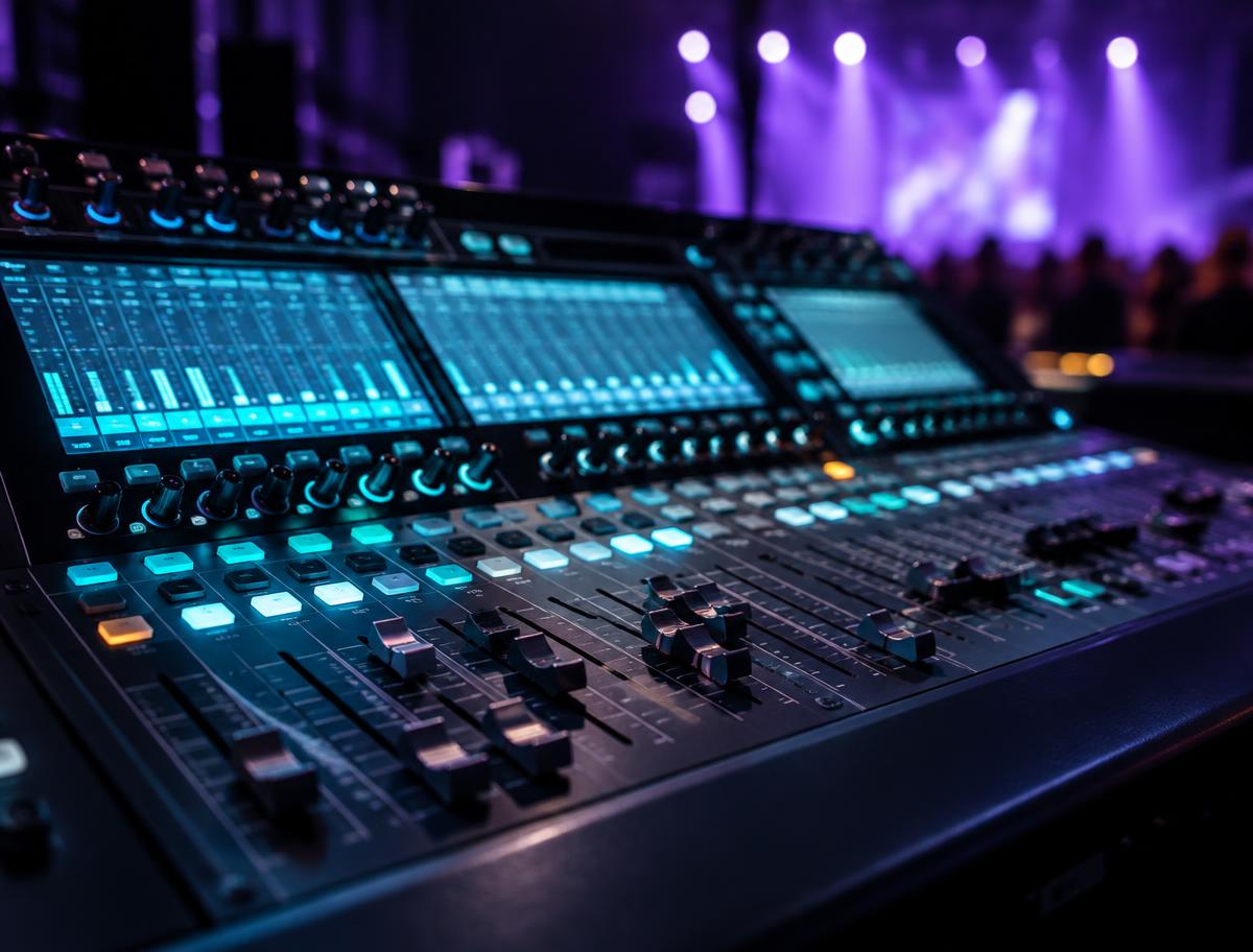 Illuminated sound desk controls